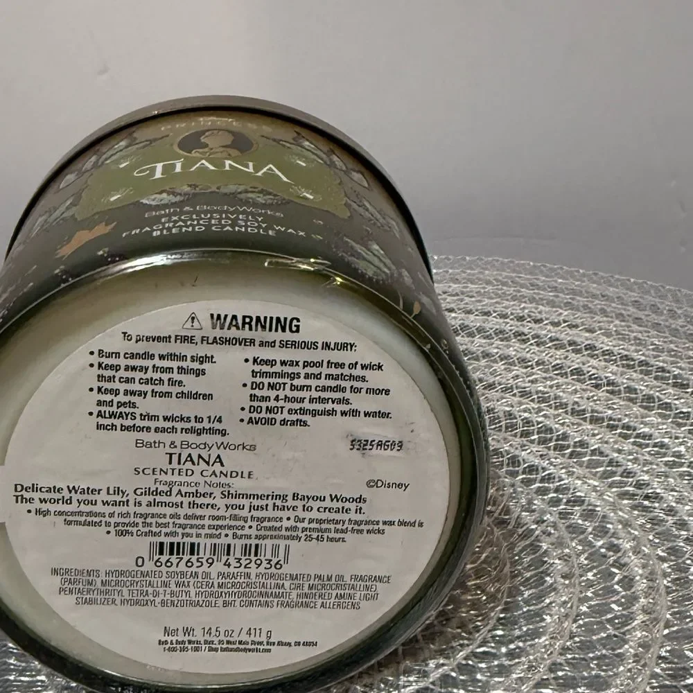 BBW Disney Tiana 3 Wick Scented Candle NWT